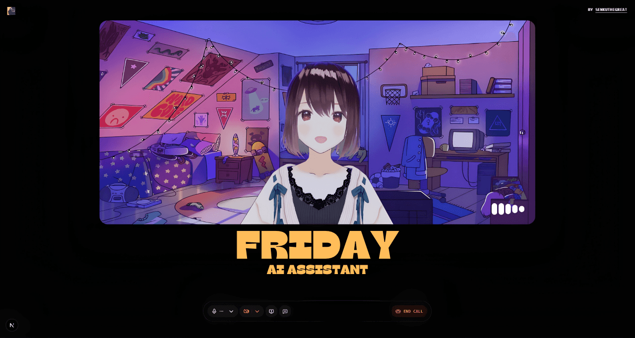 FRIDAY AI Assistant - VTuber style character